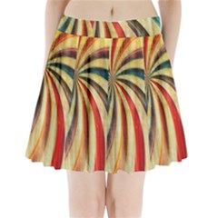 Abstract Rainbow Swirl Pleated Mini Skirt by snowwhitegirl