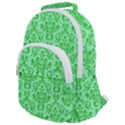 Victorian Paisley Green Rounded Multi Pocket Backpack View1