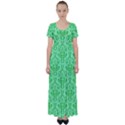 Victorian Paisley Green High Waist Short Sleeve Maxi Dress View1