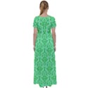 Victorian Paisley Green High Waist Short Sleeve Maxi Dress View2