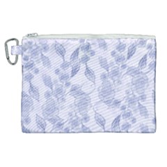 Blue Floral Canvas Cosmetic Bag (xl) by snowwhitegirl