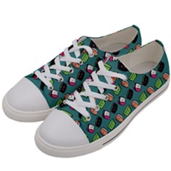 That Is How I Roll - Turquoise Women s Low Top Canvas Sneakers by WensdaiAmbrose