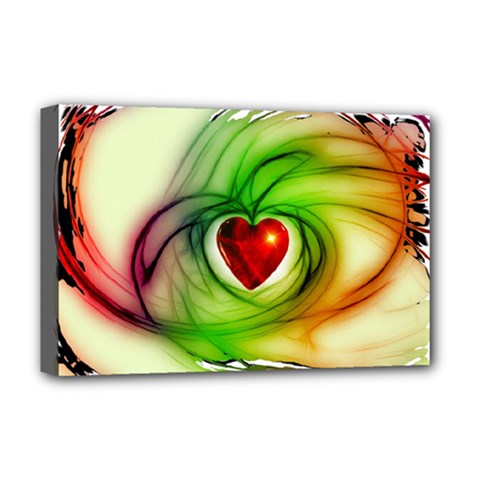 Heart Love Luck Abstract Deluxe Canvas 18  X 12  (stretched) by Pakrebo