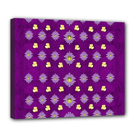 A Feel Of Flowers In Beautiful Air Deluxe Canvas 24  X 20  (stretched) by pepitasart