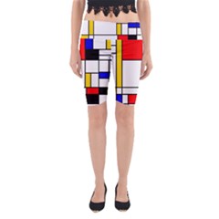 Bauhouse Mondrian Style Yoga Cropped Leggings by lucia