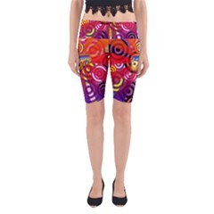 Boho Hippie Bus Yoga Cropped Leggings by lucia