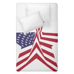 A Star With An American Flag Pattern Duvet Cover Double Side (single Size) by Sudhe