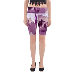 Abstract Painting Edinburgh Capital Of Scotland Yoga Cropped Leggings by Sudhe