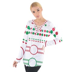 Christmas Borders Frames Holiday Tie Up Tee by Sudhe