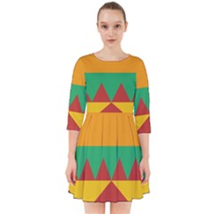 Burger Bread Food Cheese Vegetable Smock Dress by Sudhe