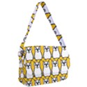 Yellow Owl Background Courier Bag View1