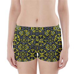 Fresh Clean Spring Flowers In Floral Wreaths Boyleg Bikini Wrap Bottoms by pepitasart