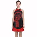 Artificial Intelligence Brain Think Velvet Halter Neckline Dress  View1