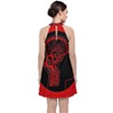 Artificial Intelligence Brain Think Velvet Halter Neckline Dress  View2