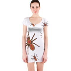 Nature Insect Natural Wildlife Short Sleeve Bodycon Dress by Sudhe