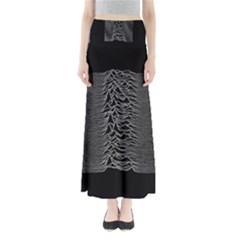 Grayscale Joy Division Graph Unknown Pleasures Full Length Maxi Skirt by Sudhe