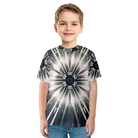 Abstract Fractal Pattern Lines Kids  Sport Mesh Tee by Pakrebo