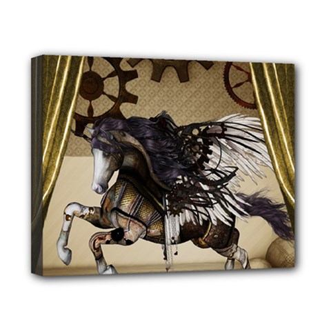 Awesome Steampunk Unicorn With Wings Canvas 10  X 8  (stretched) by FantasyWorld7