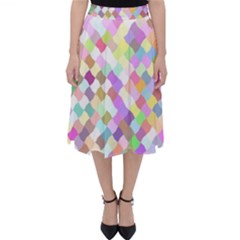 Mosaic Colorful Pattern Geometric Classic Midi Skirt by Mariart