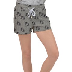 Awesome Steampunk Horse With Wings, Wonderful Pattern Women s Velour Lounge Shorts by FantasyWorld7