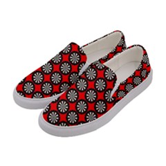 Darts Dart Board Board Target Game Women s Canvas Slip Ons by Pakrebo