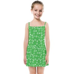 St Patricks Day Pattern Kids  Summer Sun Dress by Valentinaart