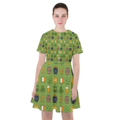 St Patricks Day Pattern Sailor Dress by Valentinaart