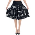 Petroglyph Nordic Beige And Black Background Petroglyph Nordic Beige And Black Background Flared Midi Skirt View1