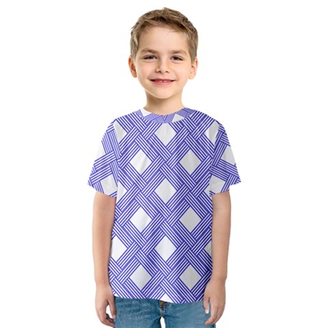 Textile Cross Seamless Pattern Kids  Sport Mesh Tee by Pakrebo