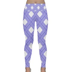 Textile Cross Seamless Pattern Lightweight Velour Classic Yoga Leggings by Pakrebo