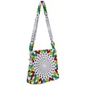 Round Star Colors Illusion Mandala Zipper Messenger Bag View1