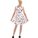 Funny Bacon Slices Pattern infidel red meat Velvet Skater Dress View2