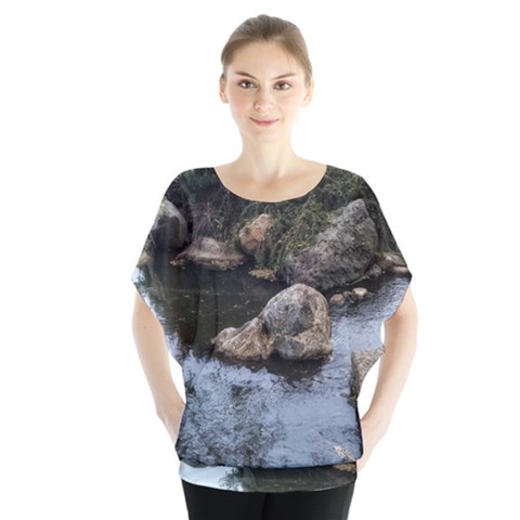 Garden Of The Phoenix Batwing Chiffon Blouse by Riverwoman