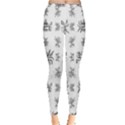 Black And White Ethnic Design Print Inside Out Leggings View1