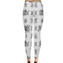 Black And White Ethnic Design Print Inside Out Leggings View4