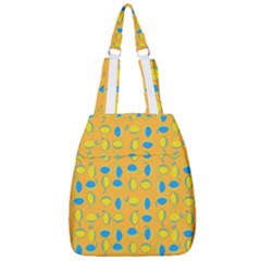 Lemons Ongoing Pattern Texture Center Zip Backpack by Mariart