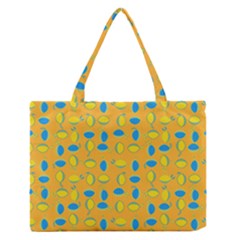 Lemons Ongoing Pattern Texture Zipper Medium Tote Bag by Mariart