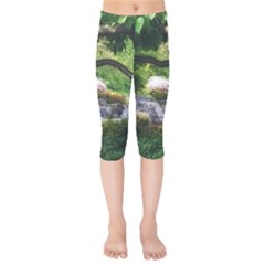 Chicago Garden Of The Phoenix Kids  Capri Leggings  by Riverwoman