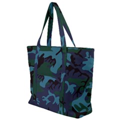 Camouflage Blue Zip Up Canvas Bag by snowwhitegirl