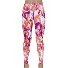 Flamingos Lightweight Velour Classic Yoga Leggings by StarvingArtisan