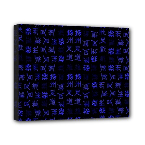 Neon Oriental Characters Print Pattern Canvas 10  X 8  (stretched) by dflcprintsclothing