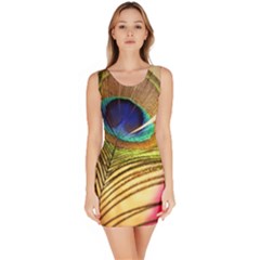 Peacock Feather Colorful Peacock Bodycon Dress by Pakrebo