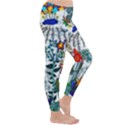 Moon and Flowers Abstract Classic Winter Leggings View3