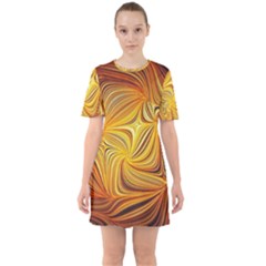 Electric Field Art Li Sixties Short Sleeve Mini Dress by okhismakingart