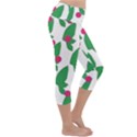 Feuilles Et Pois Lightweight Velour Capri Yoga Leggings View3