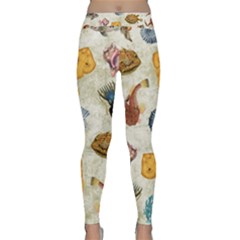 Sea World Vintage Pattern Classic Yoga Leggings by Valentinaart