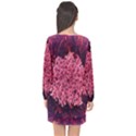 Queen Annes Lace in Red Part II Long Sleeve Chiffon Shift Dress  View2
