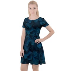 Columbine Leaves Cap Sleeve Velour Dress  by okhismakingart