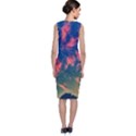 Brushstroke Skies Sleeveless Velvet Midi Dress View2