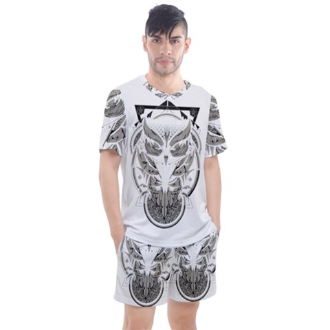 Owl Men s Mesh Tee And Shorts Set by Sudhe